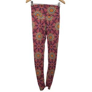 Savage Swim Leggings XS S Kaleidoscope Print Psychedelic Festival Activewear
